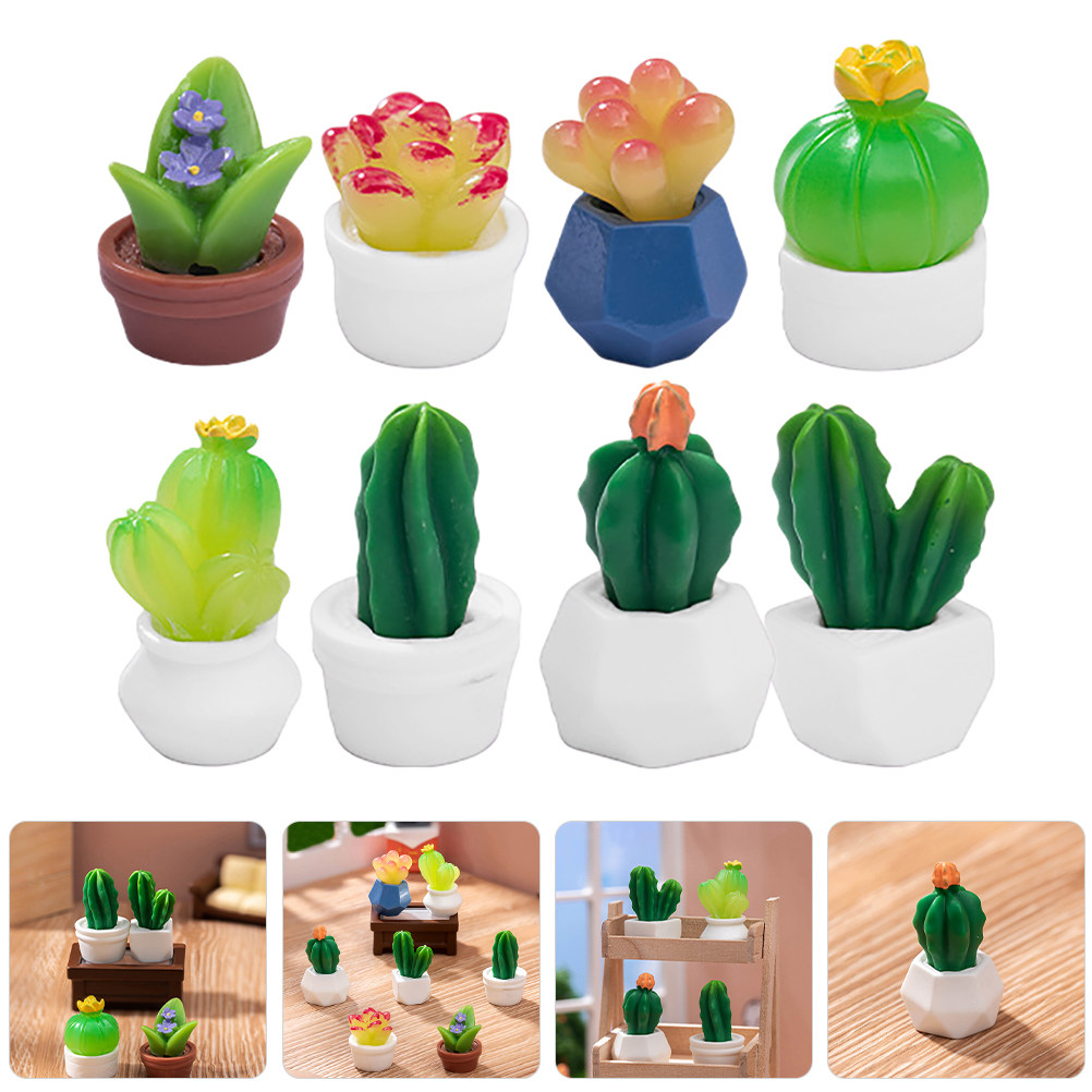 Bonsai Garden For Desk - 8 pièces de plantes artificielles en