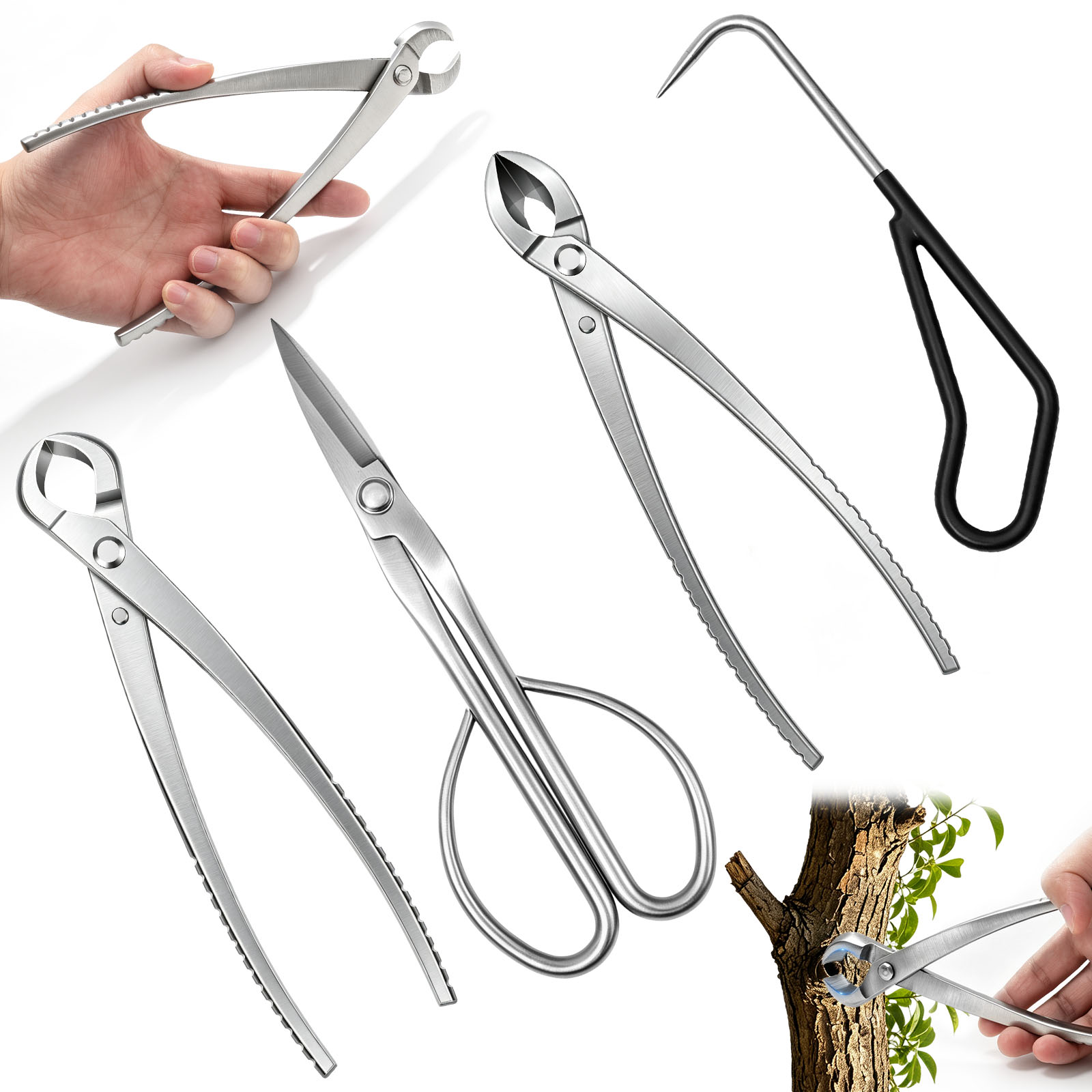 Bonsai Garden Kit - 3/4 pièces, outils de jardin en