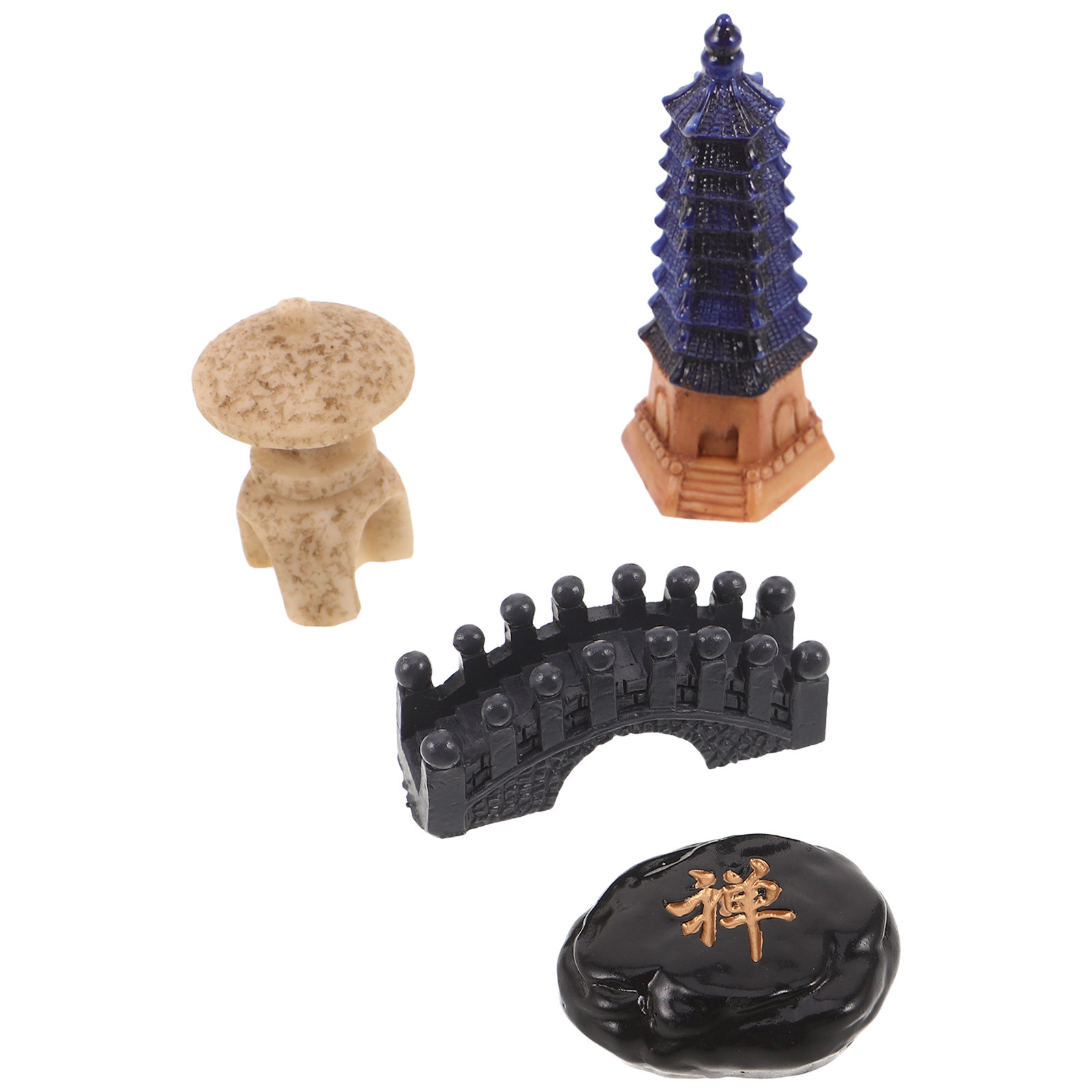 Bonsai Zen Garden Set - Ensemble de 4 pavillons de jardin