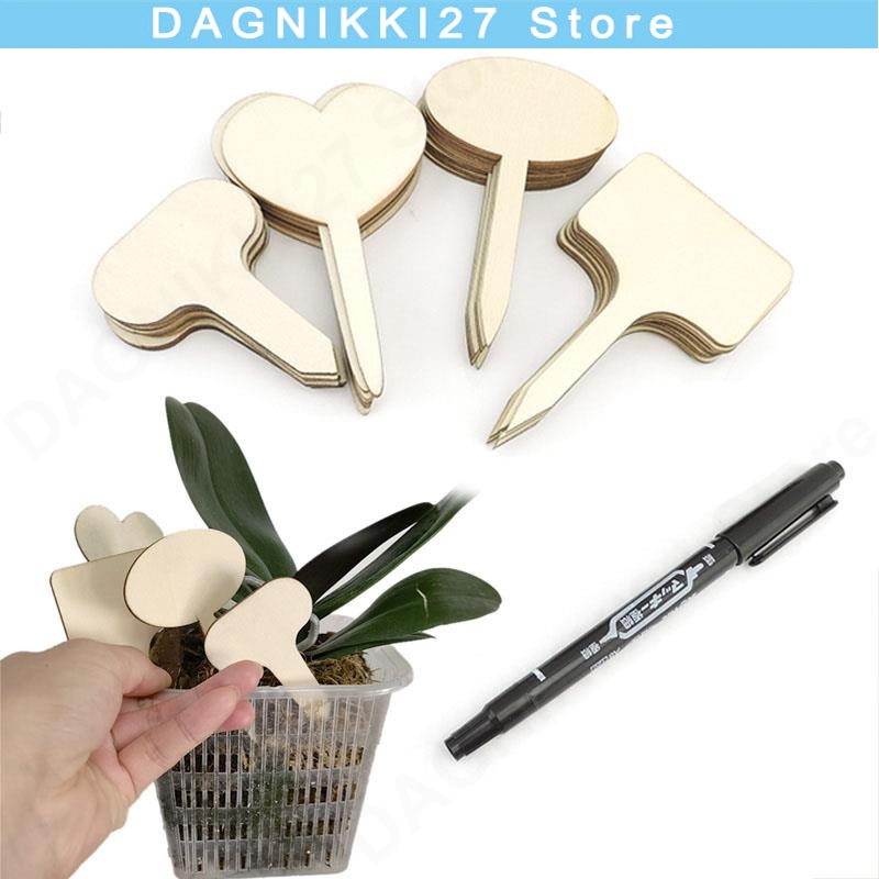 Bonsai Garden Tools - 10x étiquettes de plantes en bois