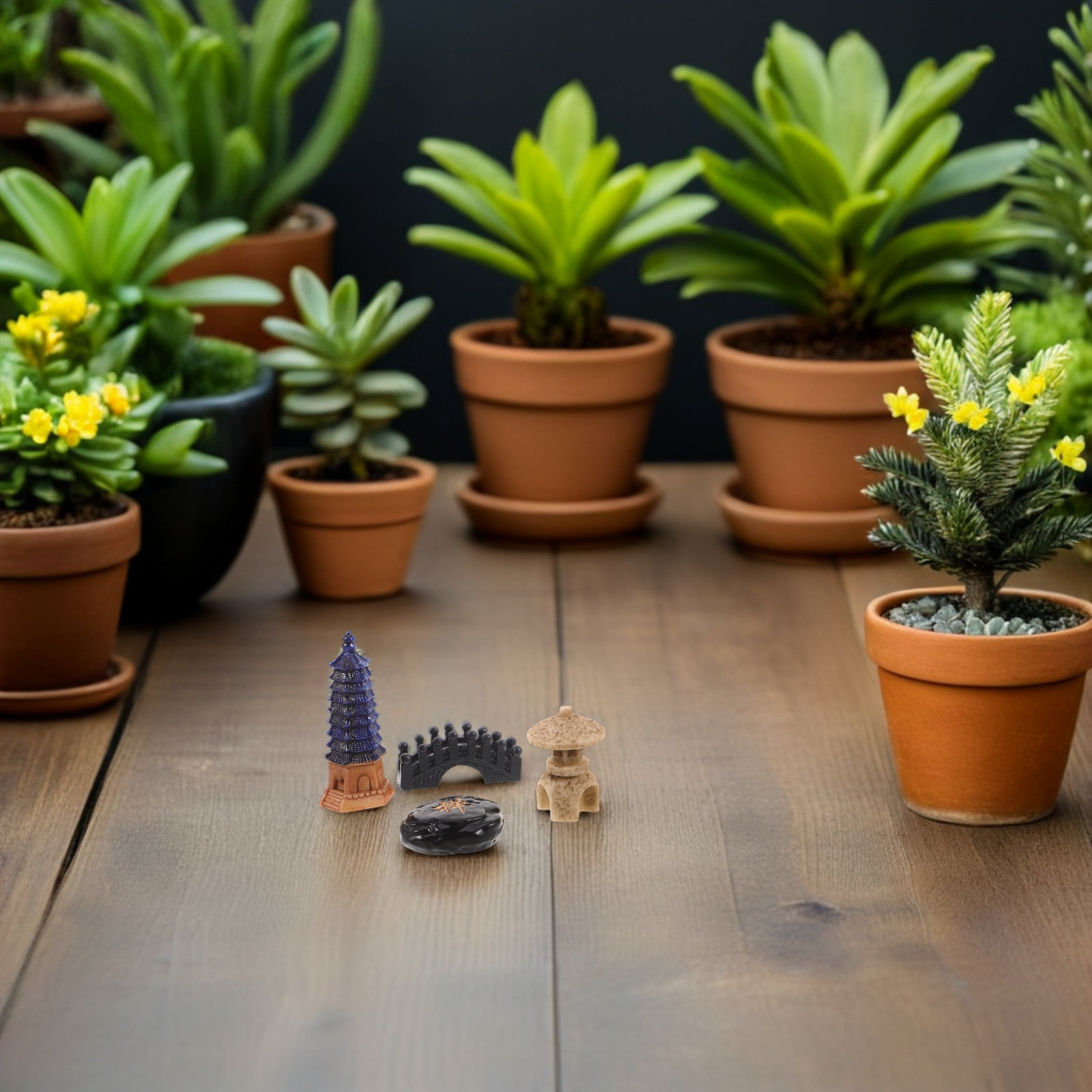 Ensemble de 4 pavillons de jar - Bonsai Zen Garden Set avis et prix